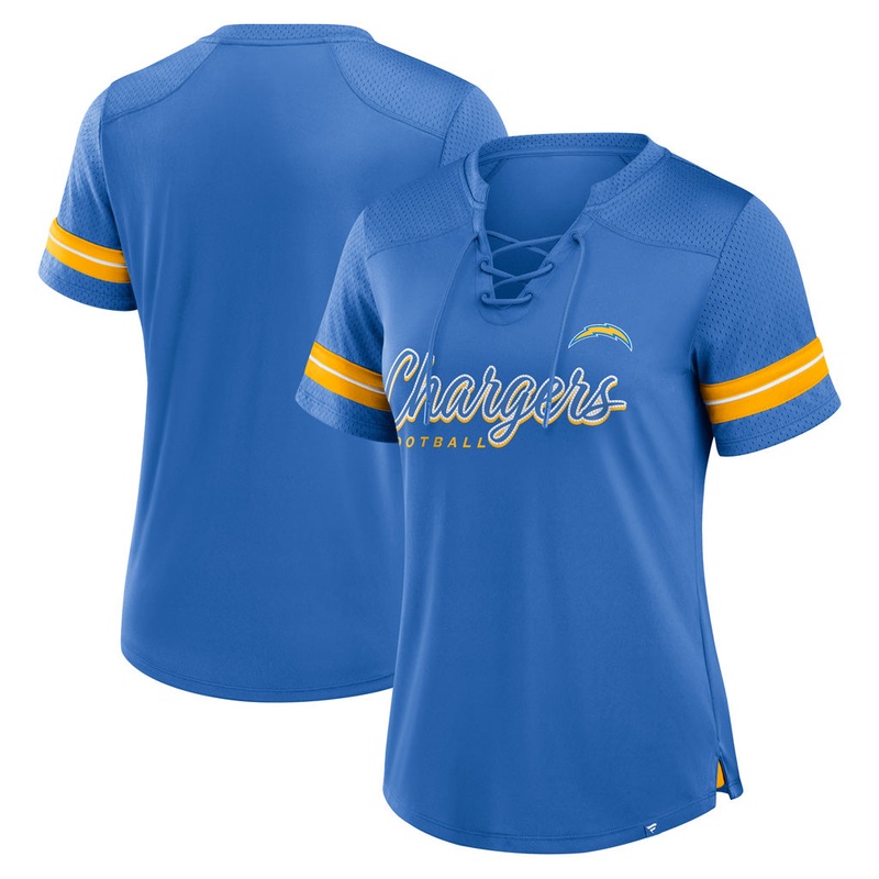 NFL Los Angeles Chargers Fanatics Women’s Play Script Lace-Up Top