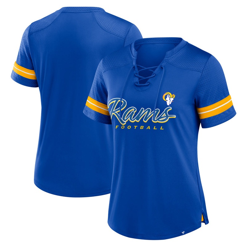 NFL Los Angeles Rams Fanatics Women’s Play Script Lace-Up Top