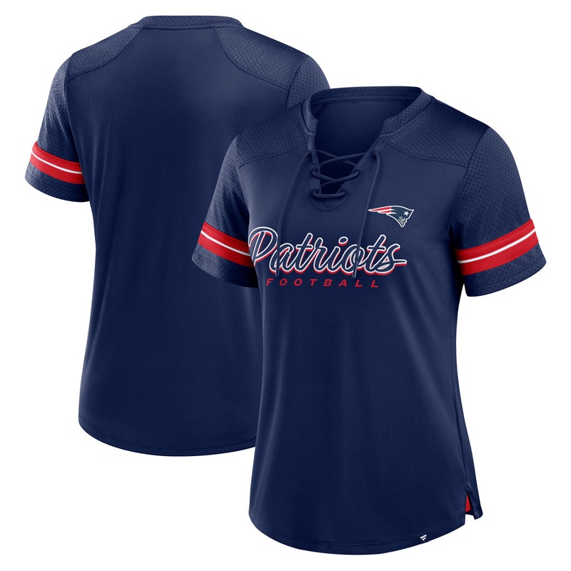 NFL New England Patriots Fanatics Women’s Play Script Lace-Up Top