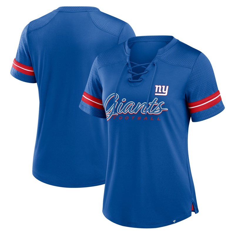 NFL New York Giants Fanatics Women’s Play Script Lace-Up Top