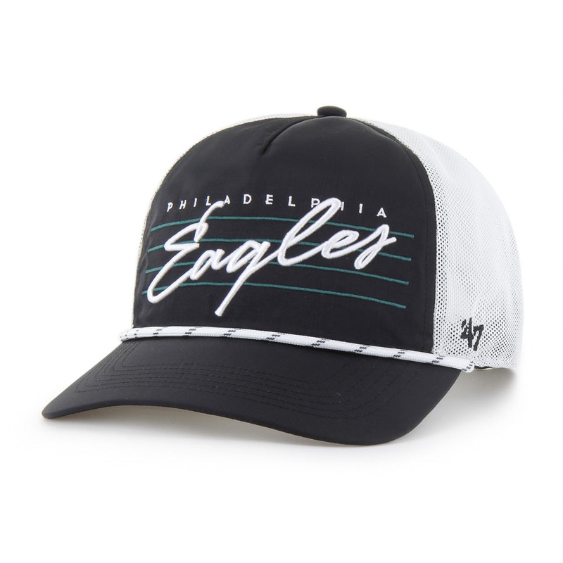 NFL Philadelphia Eagles ’47 Downburst Mesh Hitch Adjustable Hat – Black