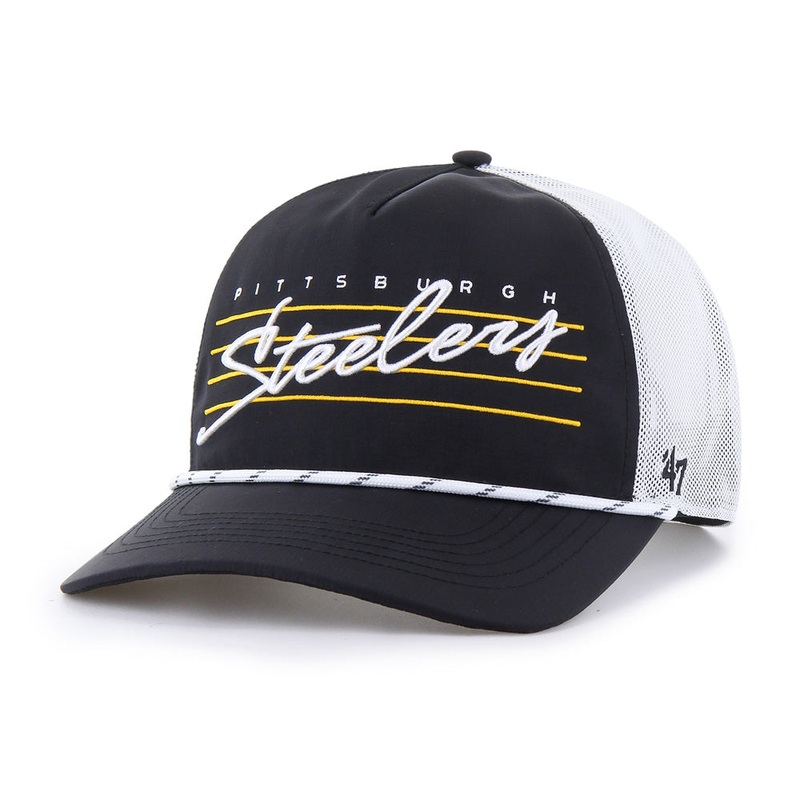NFL Pittsburgh Steelers ’47 Downburst Mesh Hitch Adjustable Hat – Black