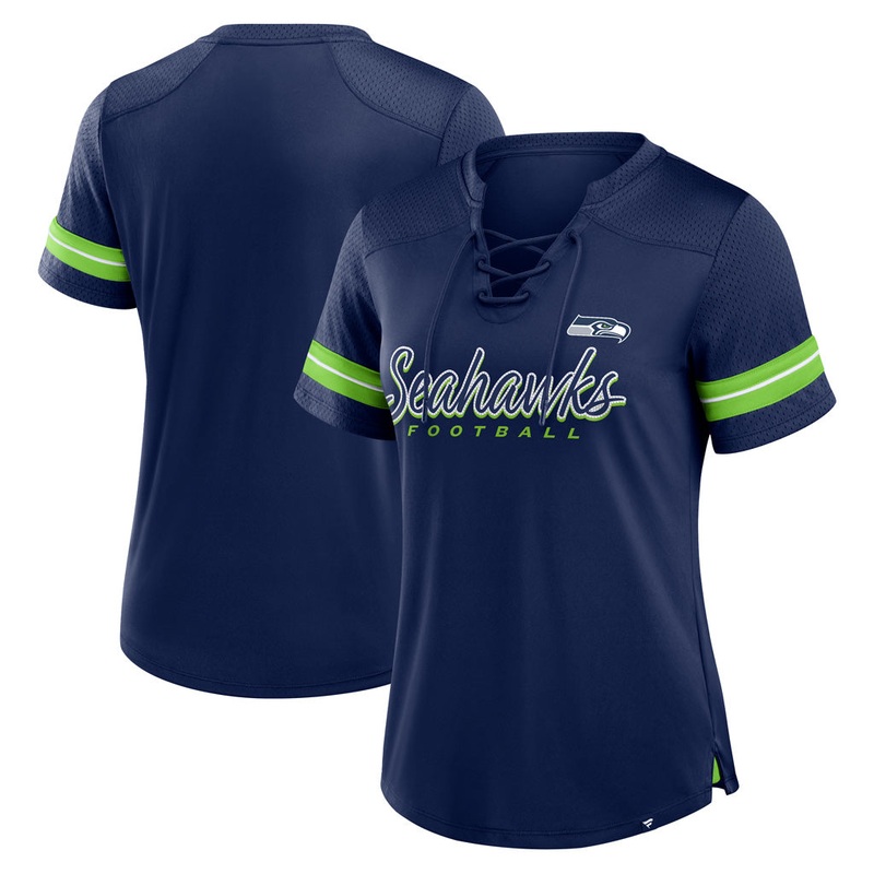 NFL Seattle Seahawks Fanatics Women’s Play Script Lace-Up Top