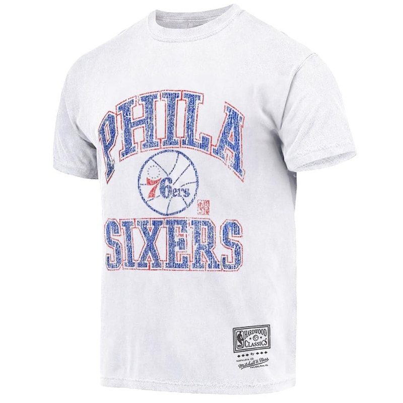 Philadelphia 76ers Mitchell & Ness NBA HWC Ivy Arch Vintage T-Shirt – Vintage White