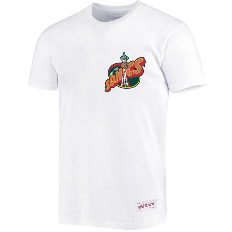 Seattle Supersonics Mitchell & Ness NBA Retro Repeat T-Shirt – White