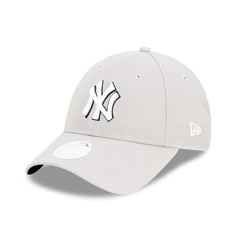 Womens New York Yankees New Era MLB Grey Pop 9FORTY Hat – Grey