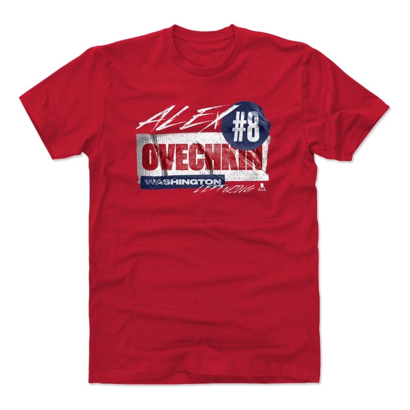Alex Ovechkin Washington Capitals 500 Level NHL Sticker T-Shirt – Red