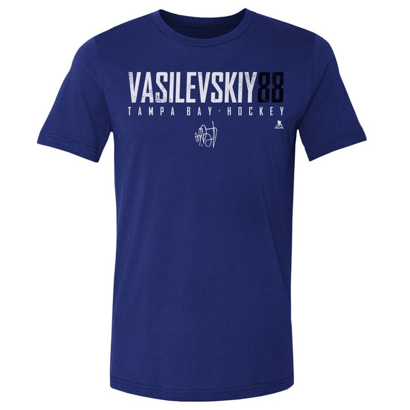 Andrei Vasilevskiy Tampa Bay Lightning 500 Level NHL Elite T-Shirt – Blue