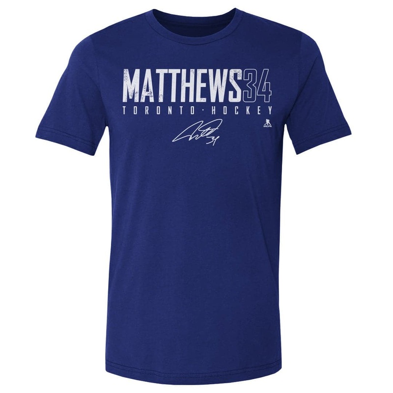 Auston Matthews Toronto Maple Leafs 500 Level NHL Elite T-Shirt – Blue