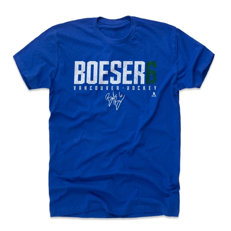 Brock Boeser Vancouver Canucks 500 Level NHL Name & Number T-Shirt – Blue