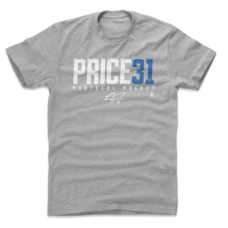 Carey Price Montreal Canadiens 500 Level NHL Name & Number T-Shirt – Heather Grey