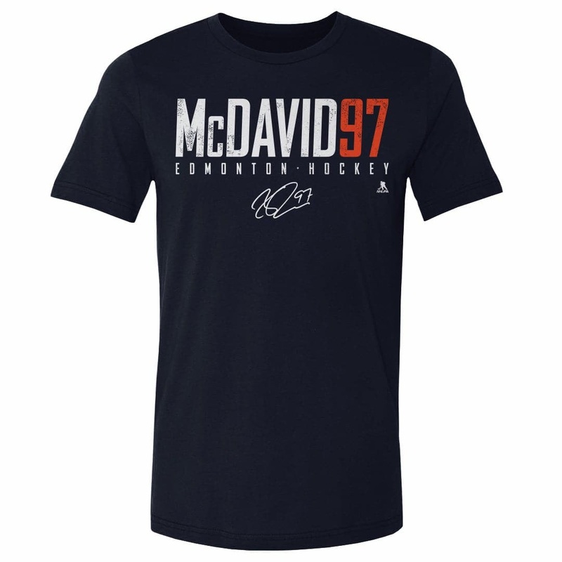 Connor McDavid Edmonton Oilers 500 Level NHL Elite T-Shirt – Navy