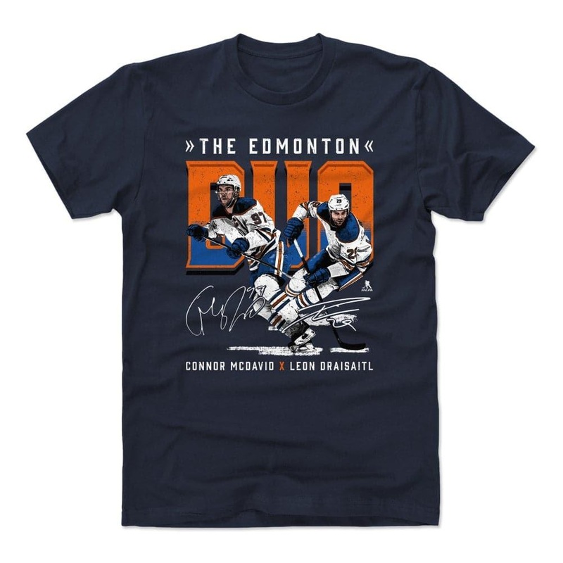 Connor McDavid & Leon Draisaitl Tampa Bay Lightning 500 Level NHL Duo T-Shirt – Navy