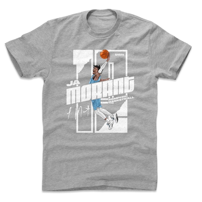 Ja Morant Memphis Grizzlies 500 Level NBA Stretch T-Shirt – Heather Grey