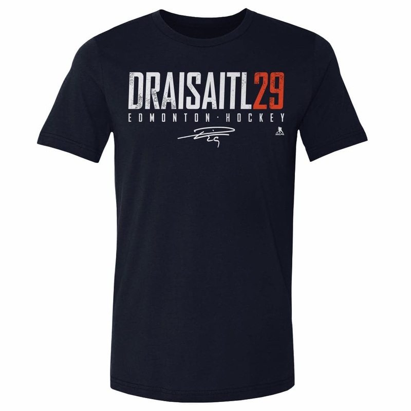 Leon Draisaitl Edmonton Oilers 500 Level NHL Elite T-Shirt – Navy