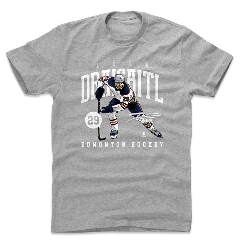 Leon Draisaitl Edmonton Oilers 500 Level NHL Game T-Shirt – Heather Grey