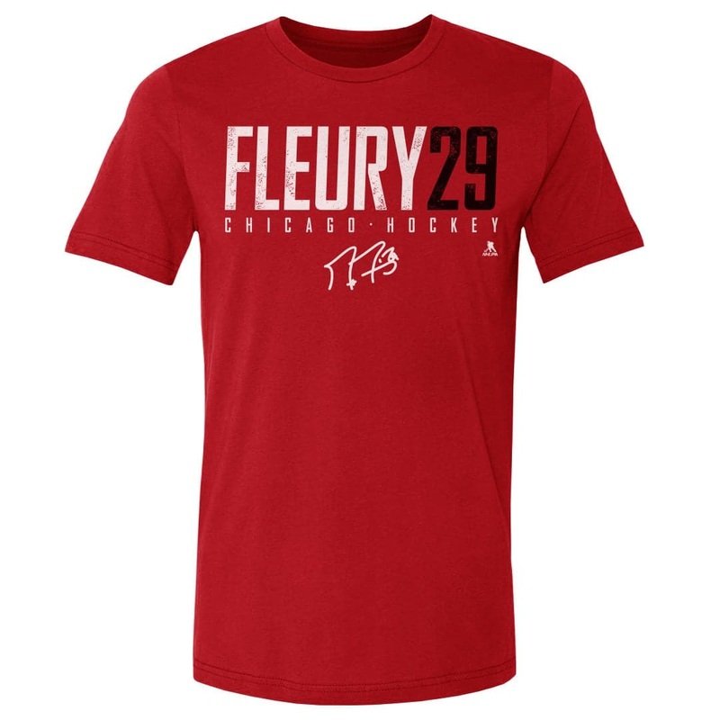 Marc-Andre Fleury Chicago Blackhawks 500 Level NHL Elite T-Shirt – Red