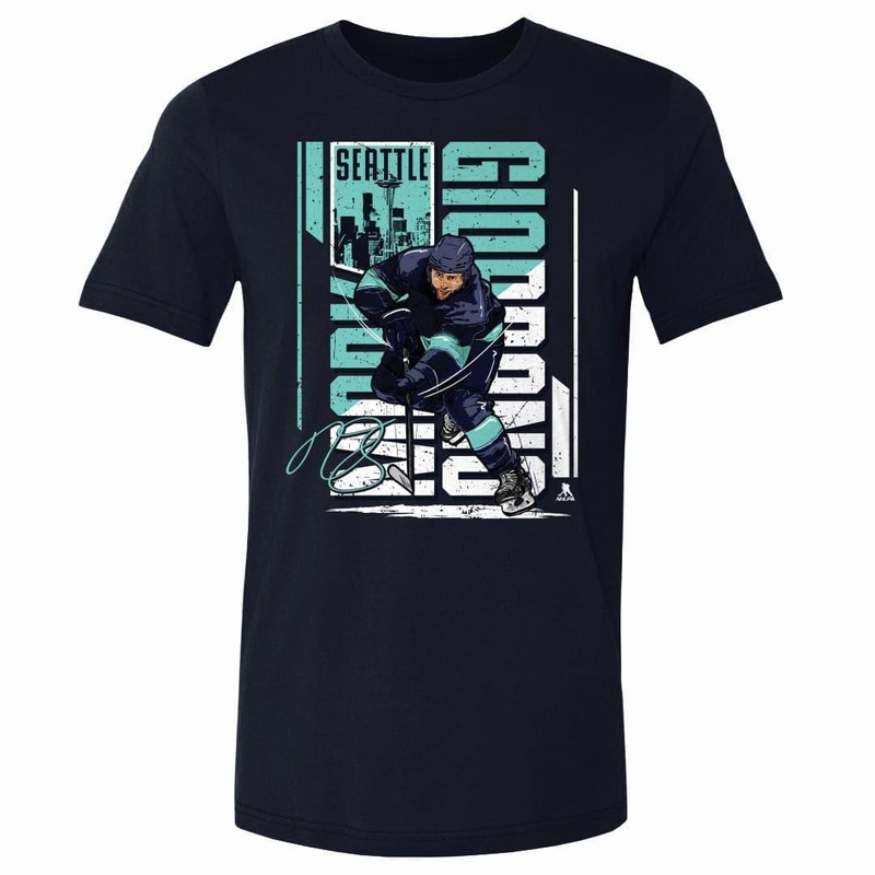 Mark Giordano Seattle Kraken 500 Level NHL Vertical T-Shirt – Navy