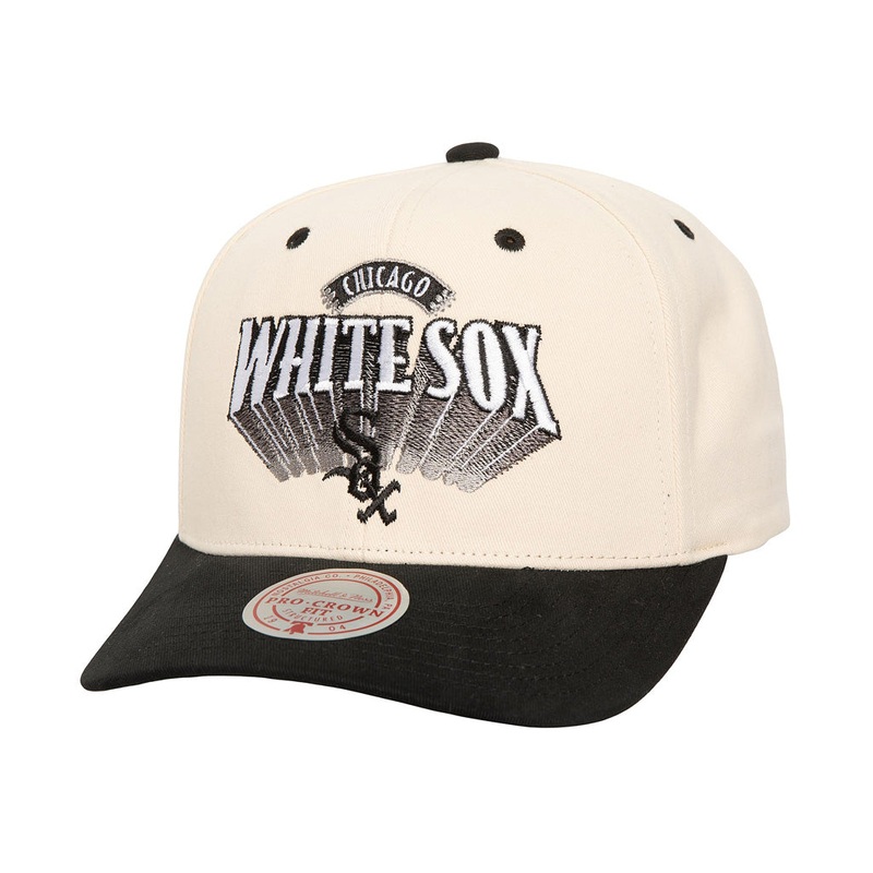 MLB Chicago White Sox Mitchell & Ness Horizon Pro Snapback Hat – Cream