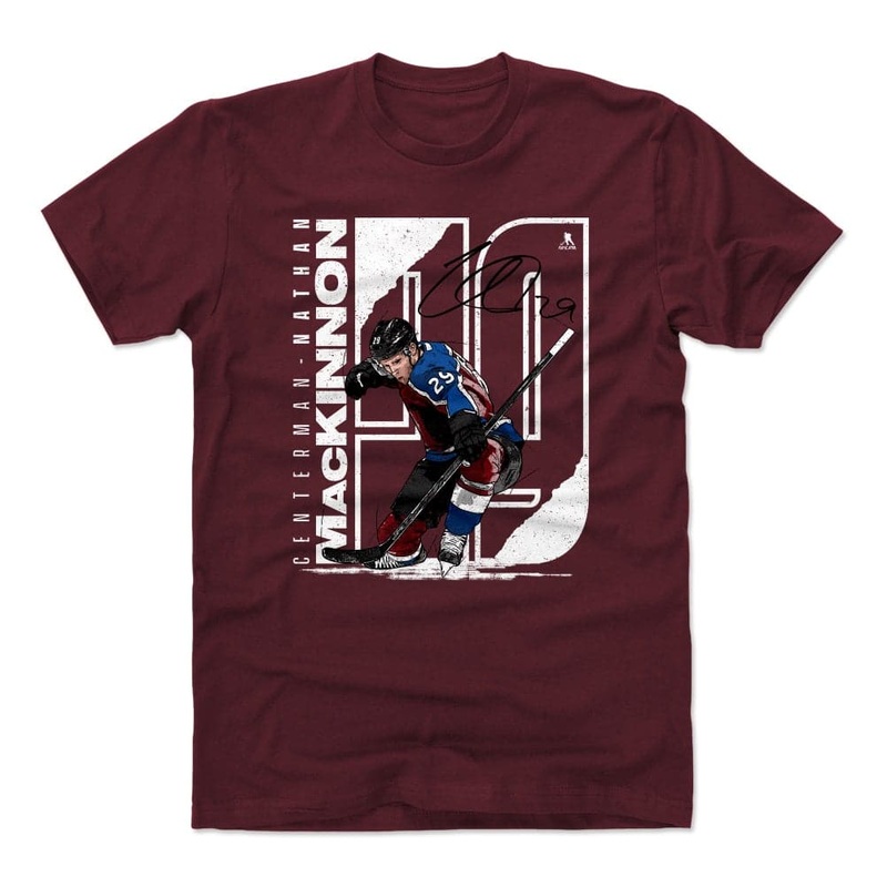 Nathan MacKinnon Colorado Avalanche 500 Level NHL Stretch T-Shirt – Maroon