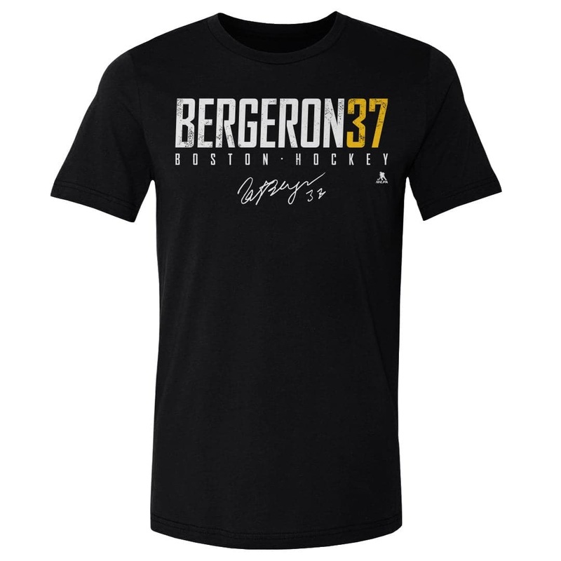 Patrice Bergeron Boston Bruins 500 Level NHL Elite T-Shirt – Black