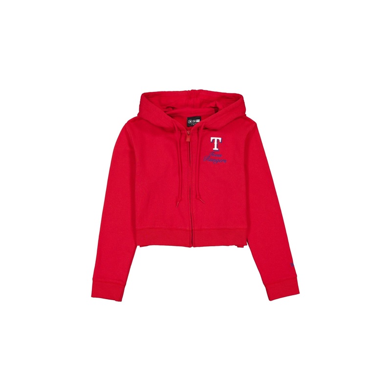 Texas Rangers Game Day Cropped Women’s Zipper Hoodie