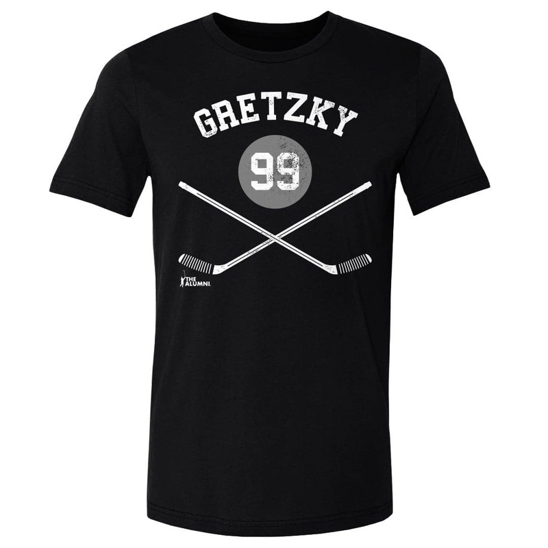 Wayne Gretzky Los Angeles Kings 500 Level NHL Sticks T-Shirt – Black