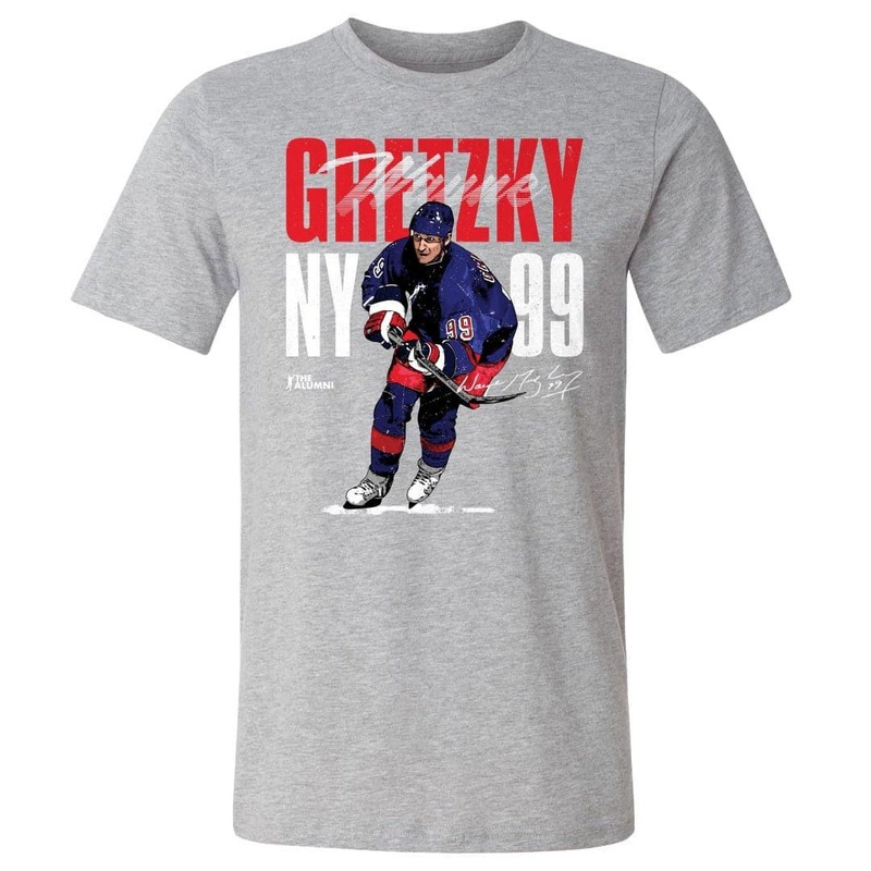 Wayne Gretzky New York Rangers 500 Level NHL Bold T-Shirt – Heather Grey