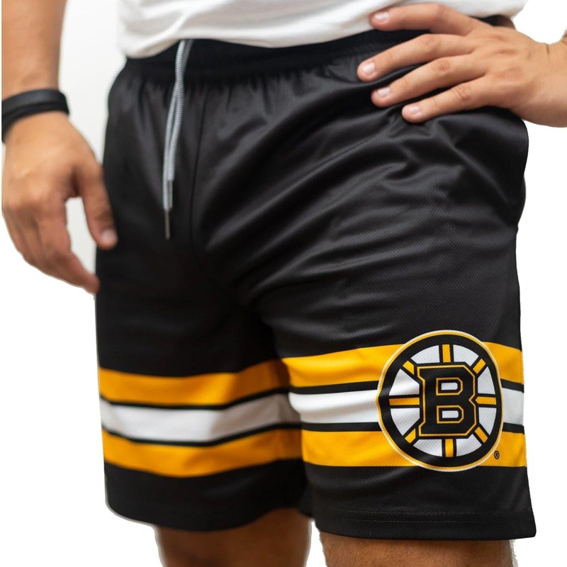 Boston Bruins Bench Clearers NHL Team Mesh Shorts – Black