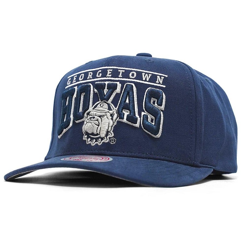 Georgetown Hoyas Mitchell & Ness NCAA Shadow Arch Pro Golfer Snapback Hat – Navy