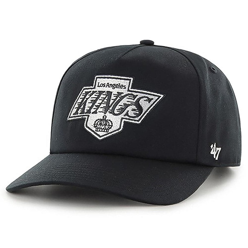 Los Angeles Kings 47 NHL Vintage Monochrome Nantasket Pre-Curved Snapback Hat – Black