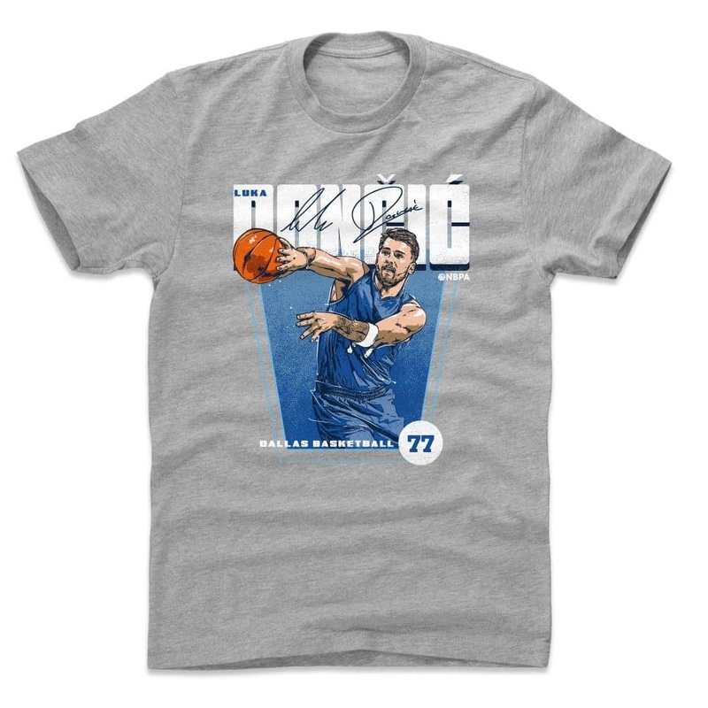 Luka Doncic Dallas Mavericks 500 Level NBA Premiere T-Shirt – Grey Marle