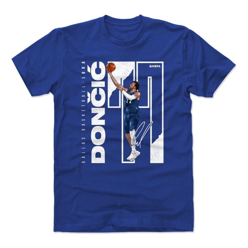 Luka Doncic Dallas Mavericks 500 Level NBA Stretch T-Shirt – Blue