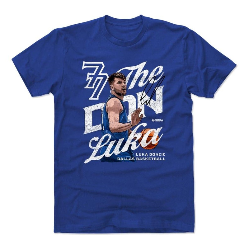 Luka Doncic Dallas Mavericks 500 Level NBA The Don T-Shirt – Blue