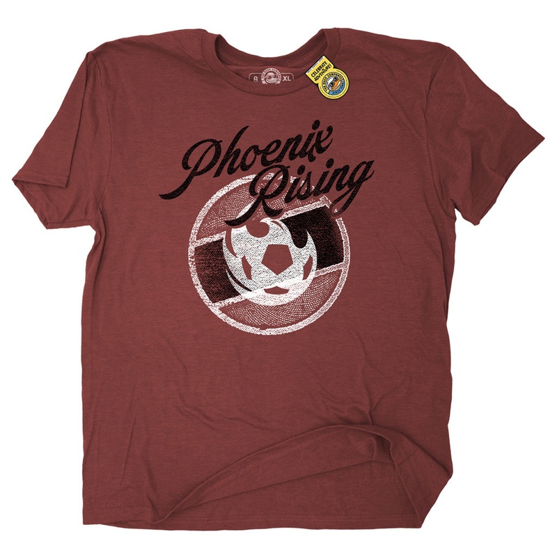 Phoenix Rising Duck Company Strikethrough T-Shirt – Red