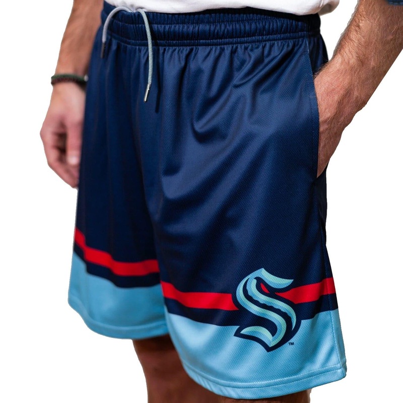 Seattle Kraken Bench Clearers NHL Team Mesh Shorts – Navy