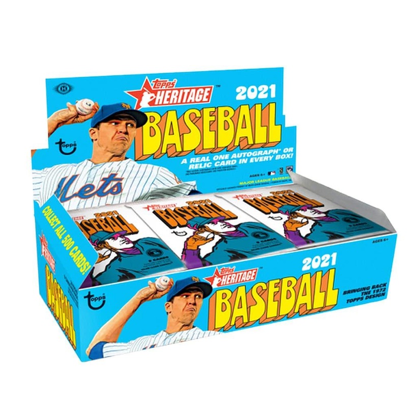2021 Topps MLB Heritage Baseball Trading Cards Hobby Box – 24 Packs