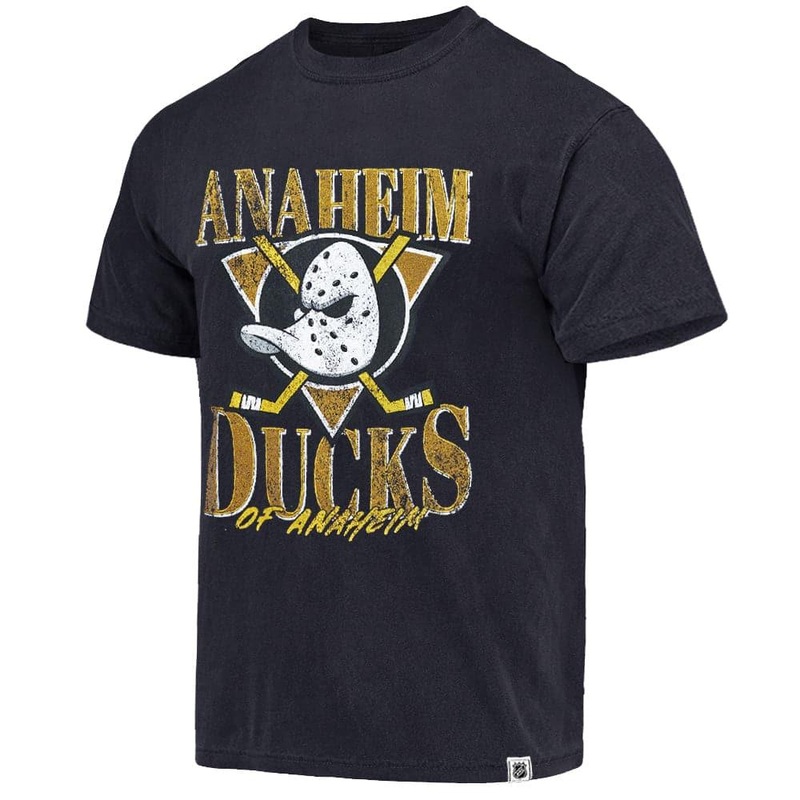 Anaheim Mighty Ducks Majestic NHL Graphic Vintage T-Shirt – Faded Black