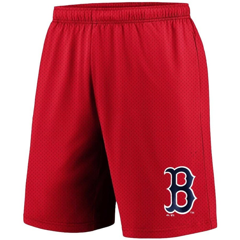 Boston Red Sox Majestic Athletic MLB Team Mesh Shorts – Red