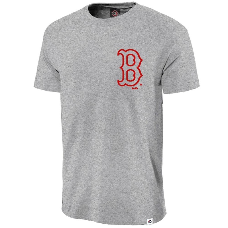 Boston Red Sox Majestic MLB Pattison T-Shirt – Grey Marle