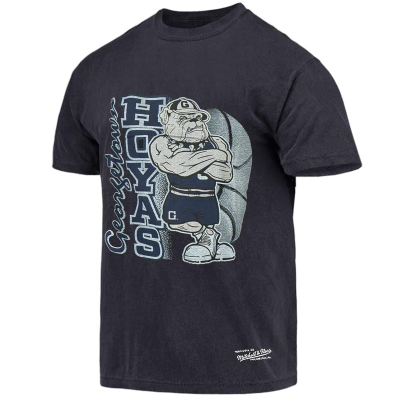 Georgetown Hoyas Mitchell & Ness NCAA Big Dawg Vintage T-Shirt – Faded Black