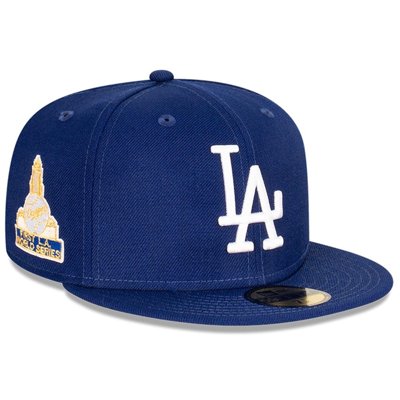 Los Angeles Dodgers New Era MLB 1959 World Series Patch 59FIFTY Fitted Hat – Blue