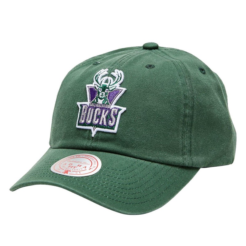 Milwaukee Bucks Mitchell & Ness NBA HWC Vintage Thread Strapback Dad Hat – Green