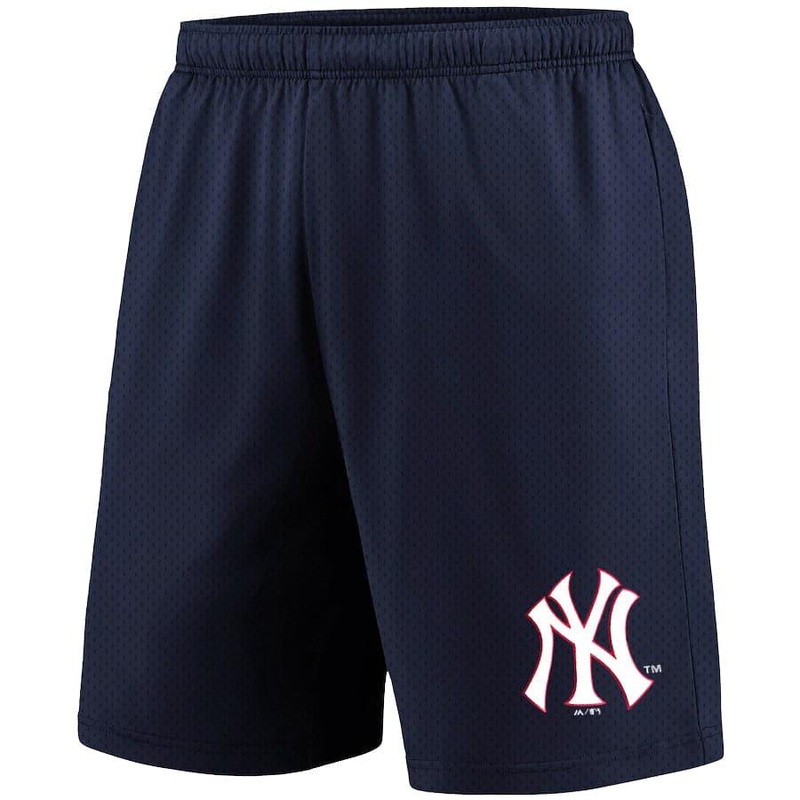 New York Yankees Majestic Athletic MLB Team Mesh Shorts – Navy