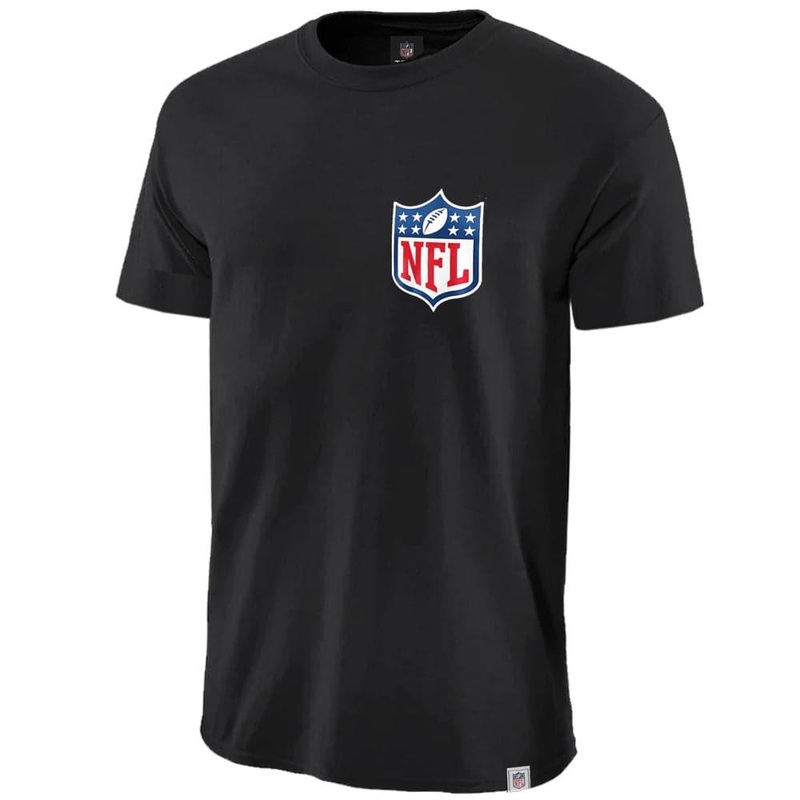 NFL Shield Majestic Double Sided Jeaner T-Shirt – Black