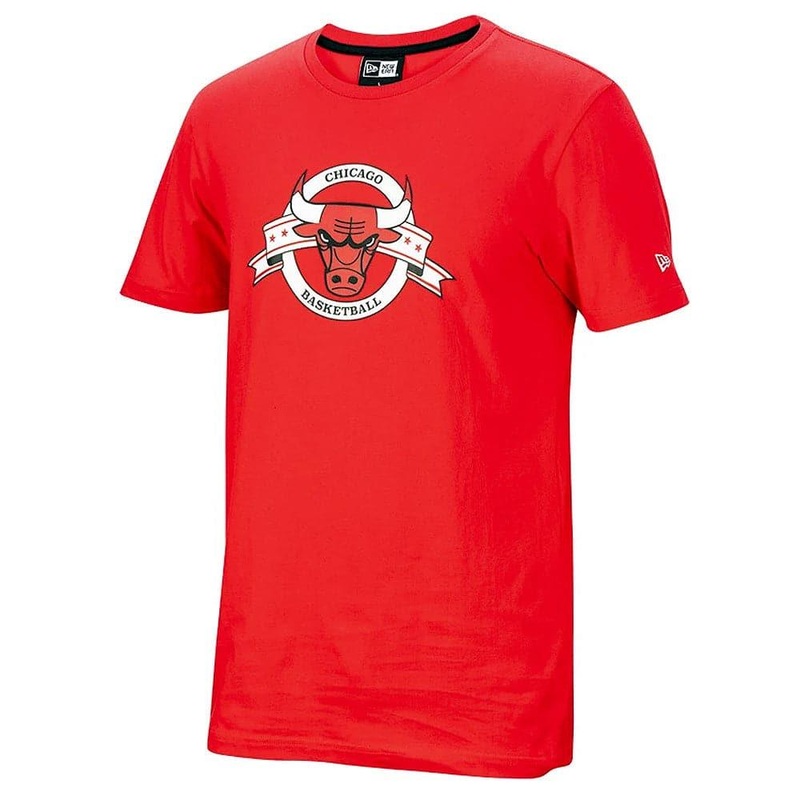 Chicago Bulls New Era NBA Ribbon Banner T-Shirt – Red