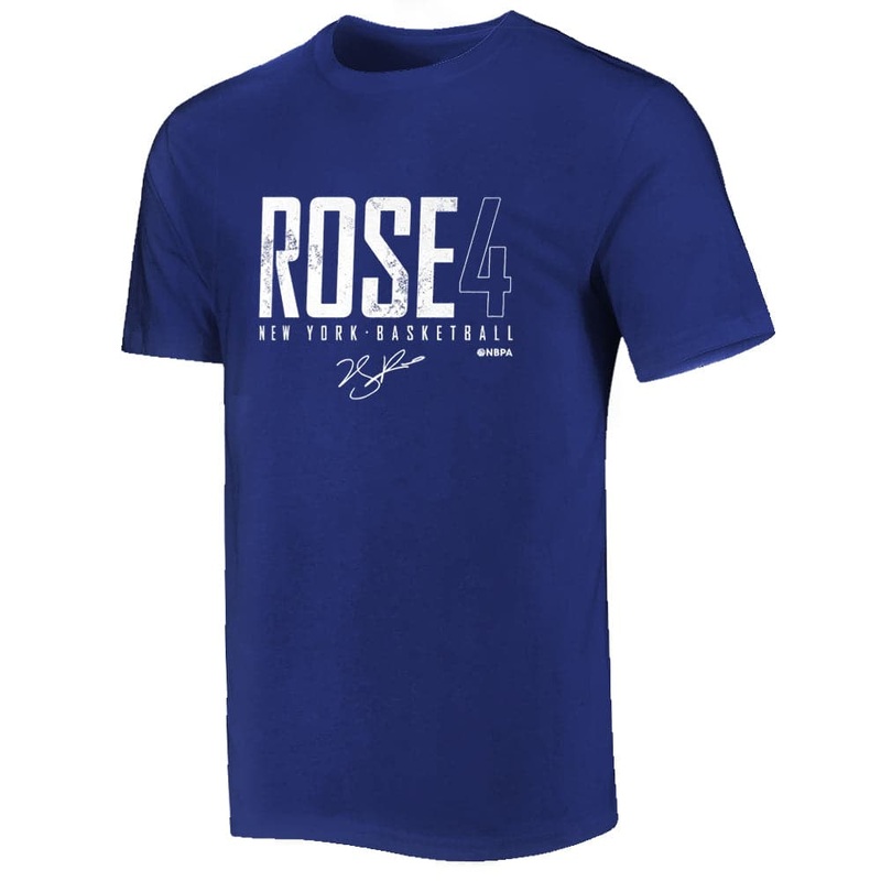 Derrick Rose New York Knicks 500 Level NBA Elite T-Shirt – Blue