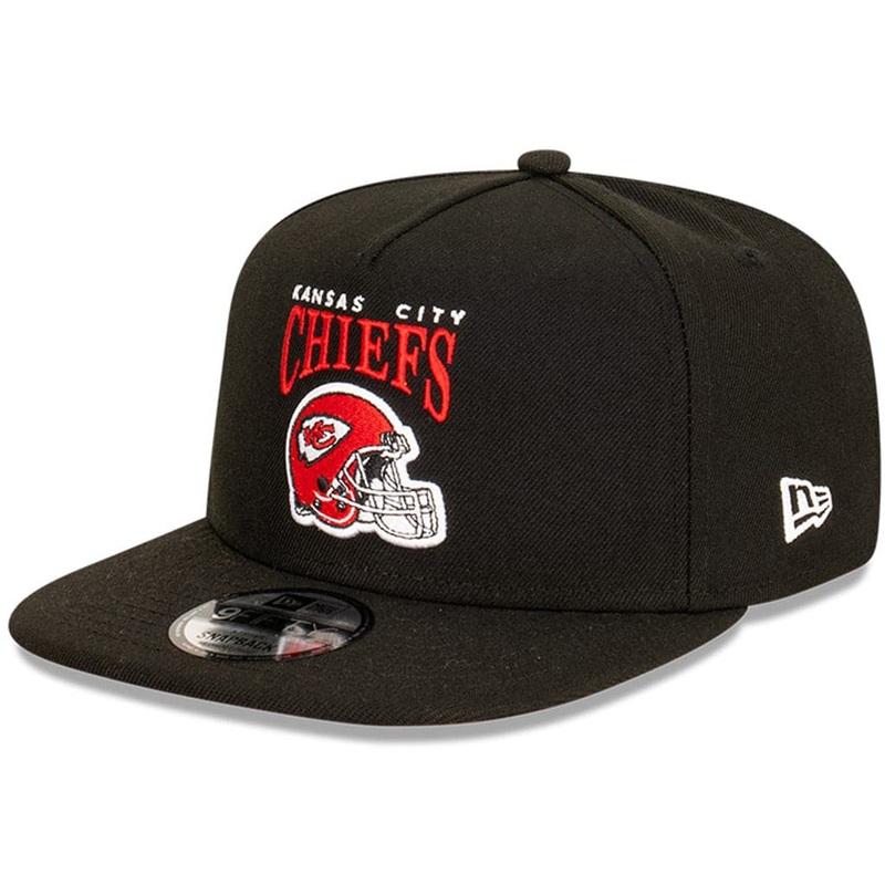 Kansas City Chiefs New Era NFL Helmet Arch 9FIFTY A-Frame Snapback Hat – Black