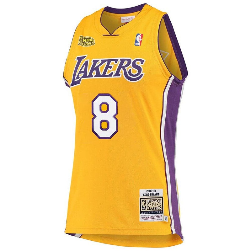 Kobe Bryant Los Angeles Lakers Mitchell & Ness NBA 00-01 Home Authentic Jersey – Yellow