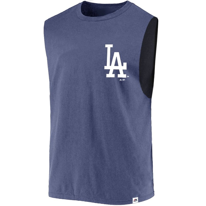 Los Angeles Dodgers Majestic MLB Vinny Muscle T-Shirt – Vintage Blue